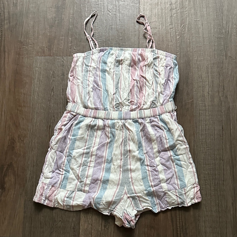 American Eagle Outfitters Pastel Striped Romper